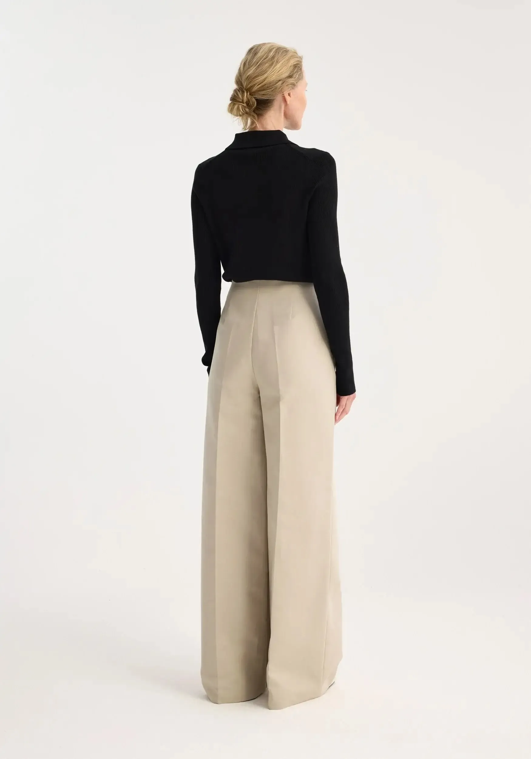 PALAZZO LEG SHAPED TROUSERS