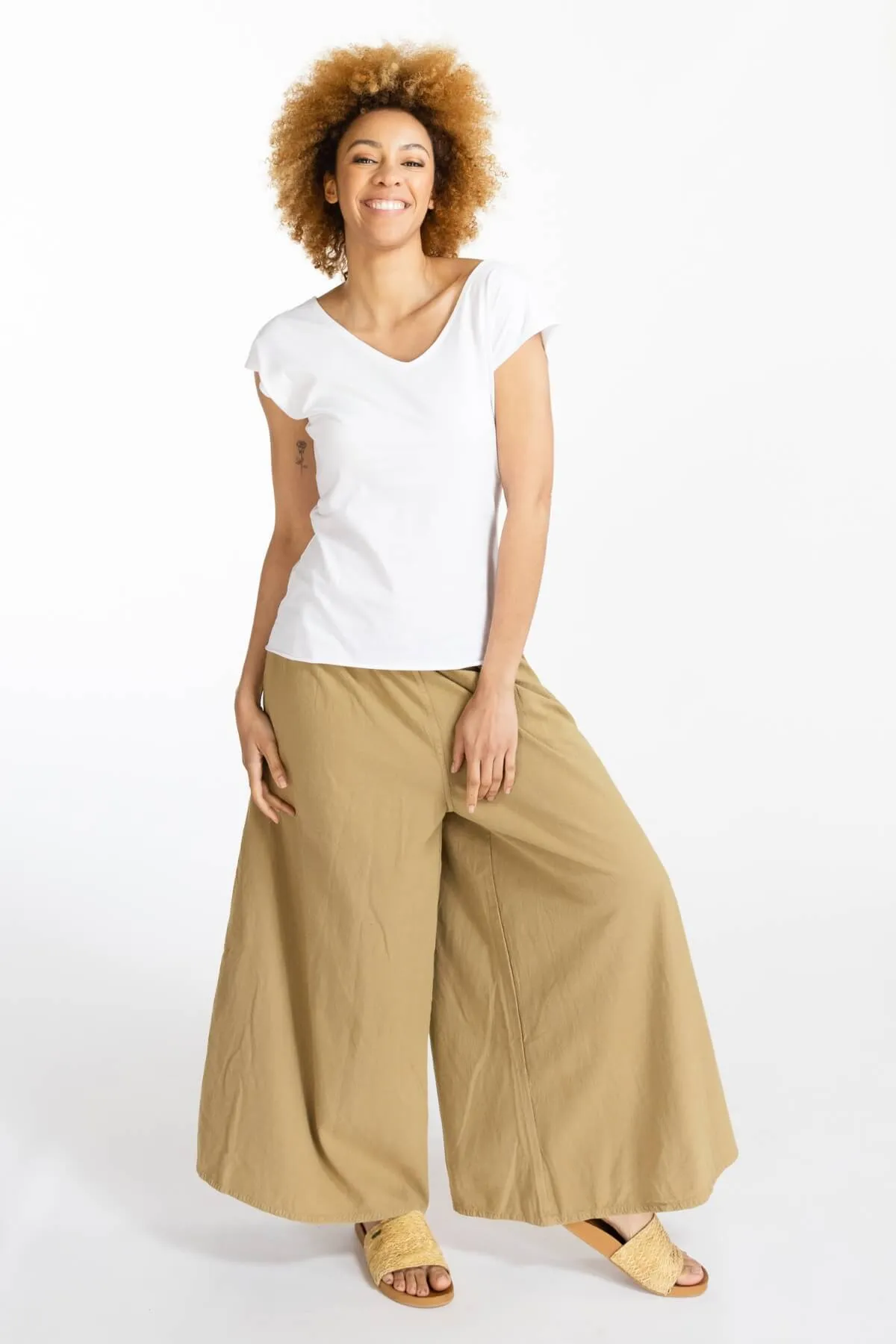 Palazzo Pants - Sand