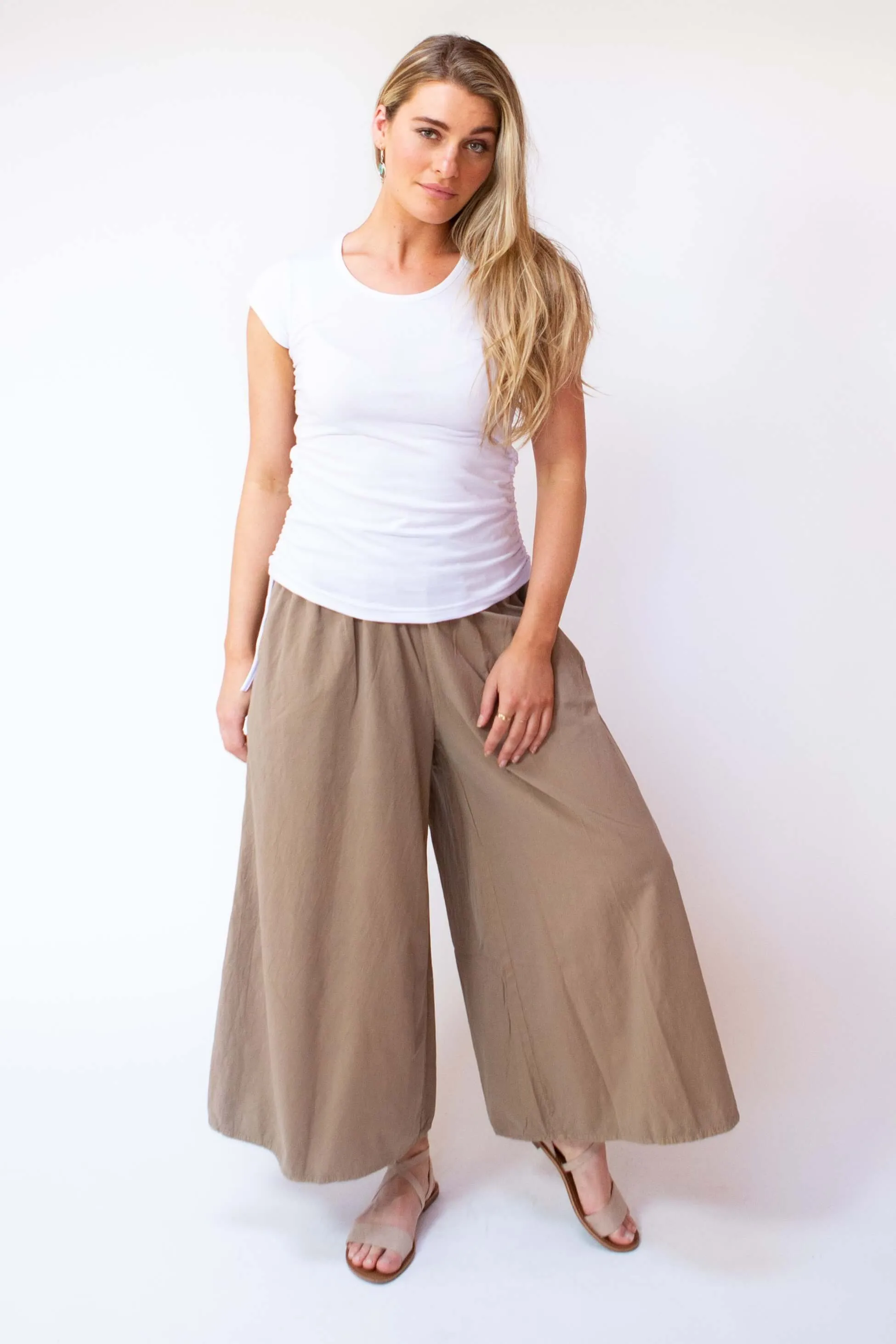 Palazzo Pants - Sand