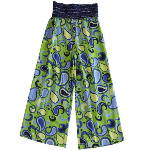 Picasso Palazzo Pants Green Paisley