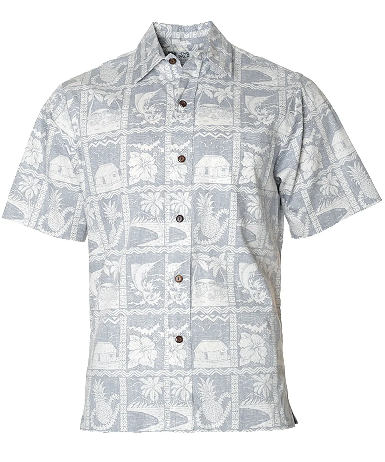 Pineapple Shack Button Up Hawaiian Shirt