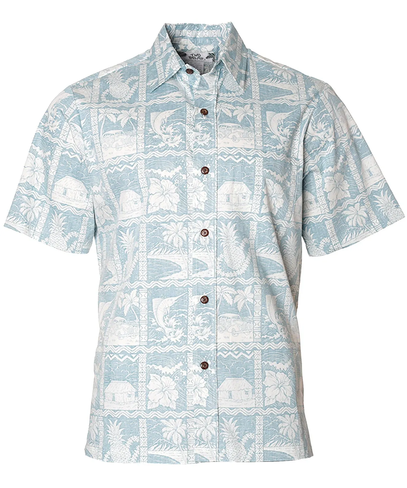 Pineapple Shack Button Up Hawaiian Shirt