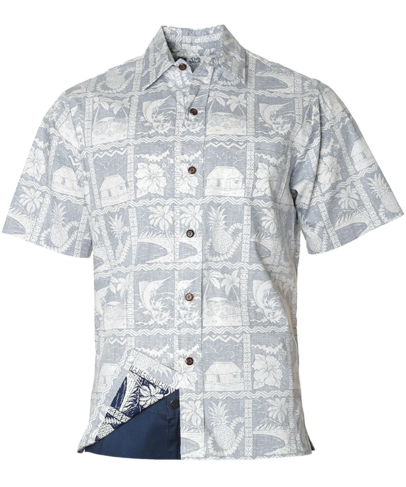 Pineapple Shack Button Up Hawaiian Shirt