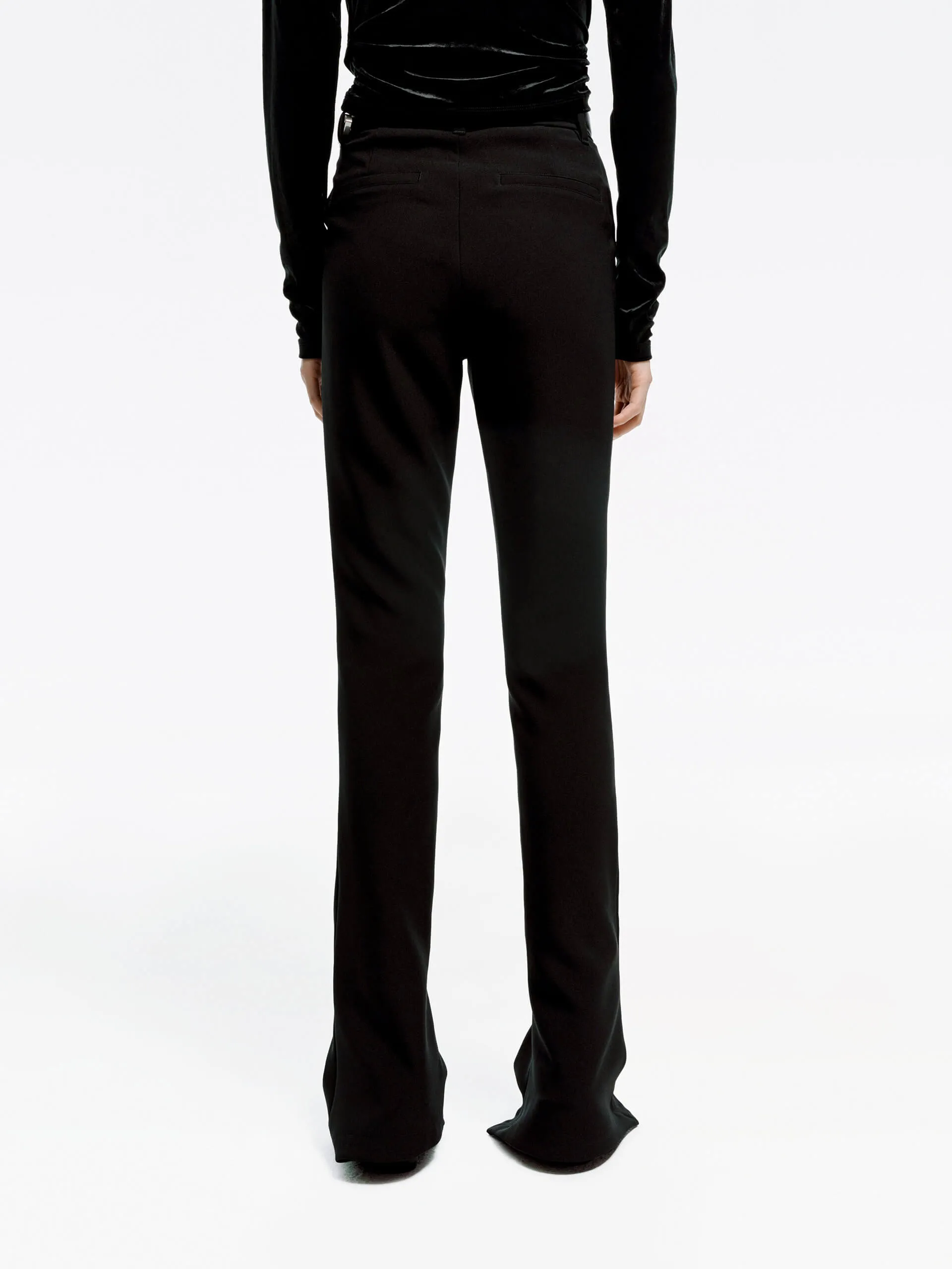 Pointed Hem Tailored Pants