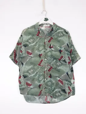 Putting Green Shirt Mens Medium Green Button Up