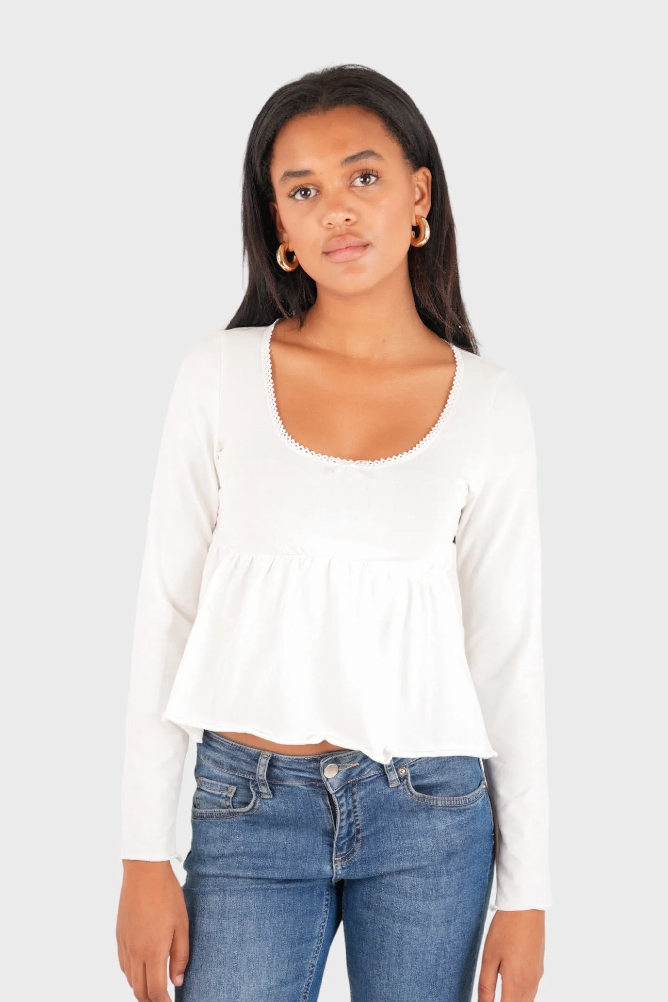 "Charlotte" top white