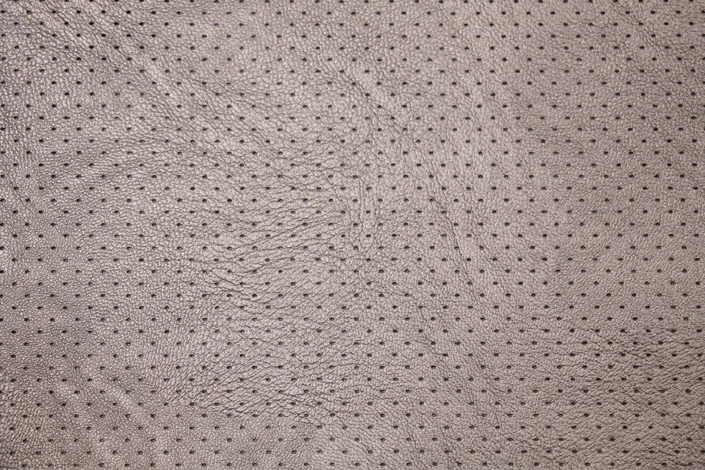 Silver Perforated Faux Leather