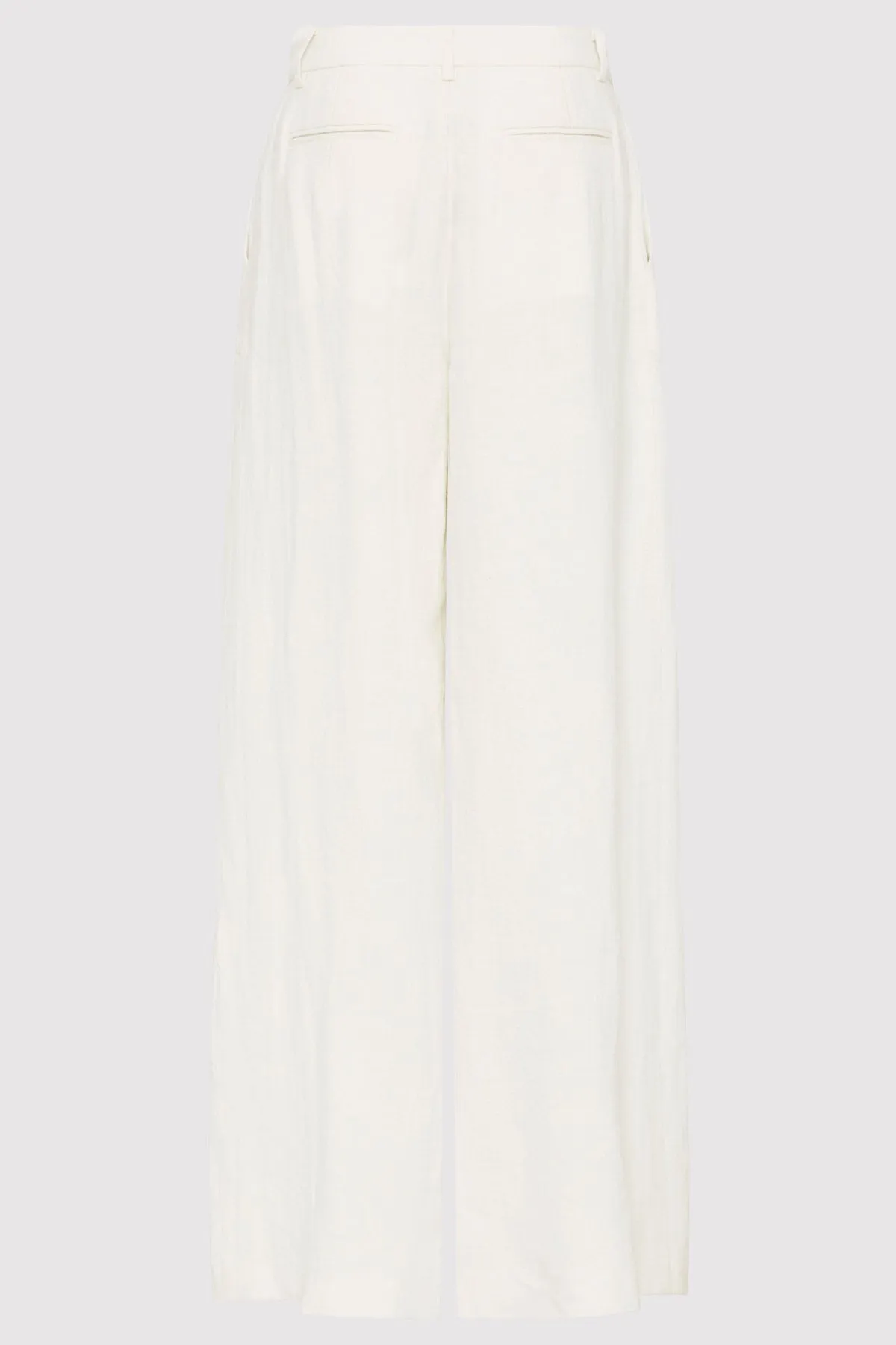 Tailored Linen Pants - Ivory