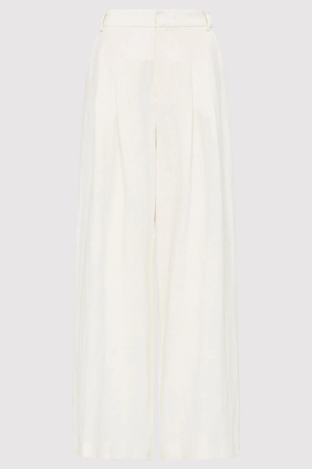 Tailored Linen Pants - Ivory