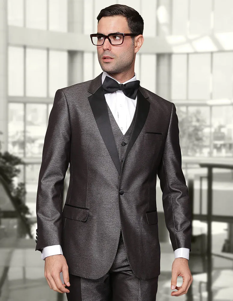 TURIN II GREY 3 PC TAILORED FIT TUXEDO