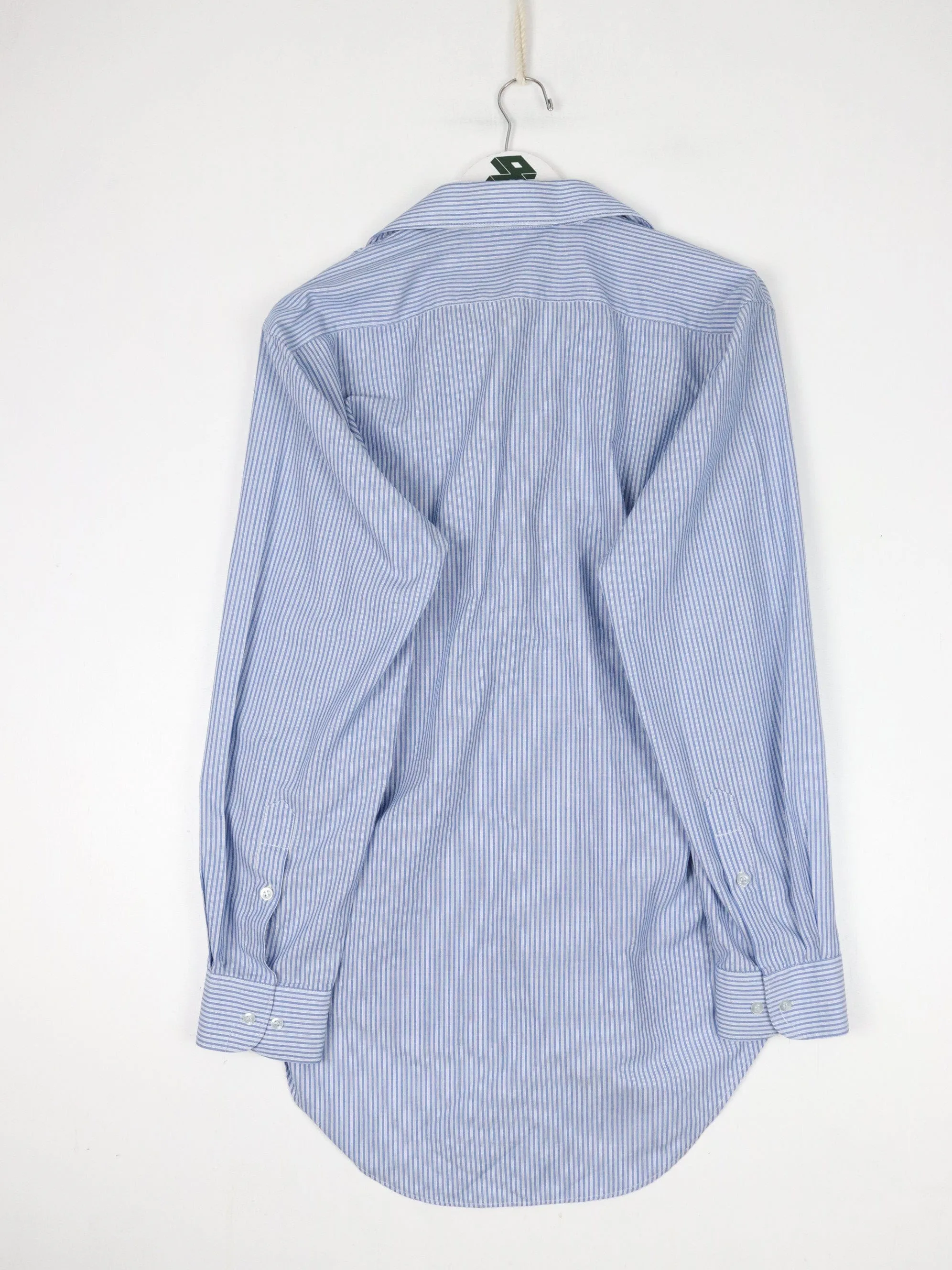 Van Heusen Shirt Mens 16 Large Blue Striped Button Up