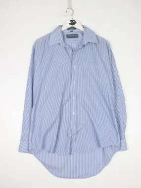 Van Heusen Shirt Mens 16 Large Blue Striped Button Up