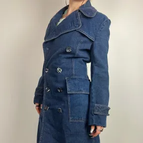 Vintage Denim Trench Coat