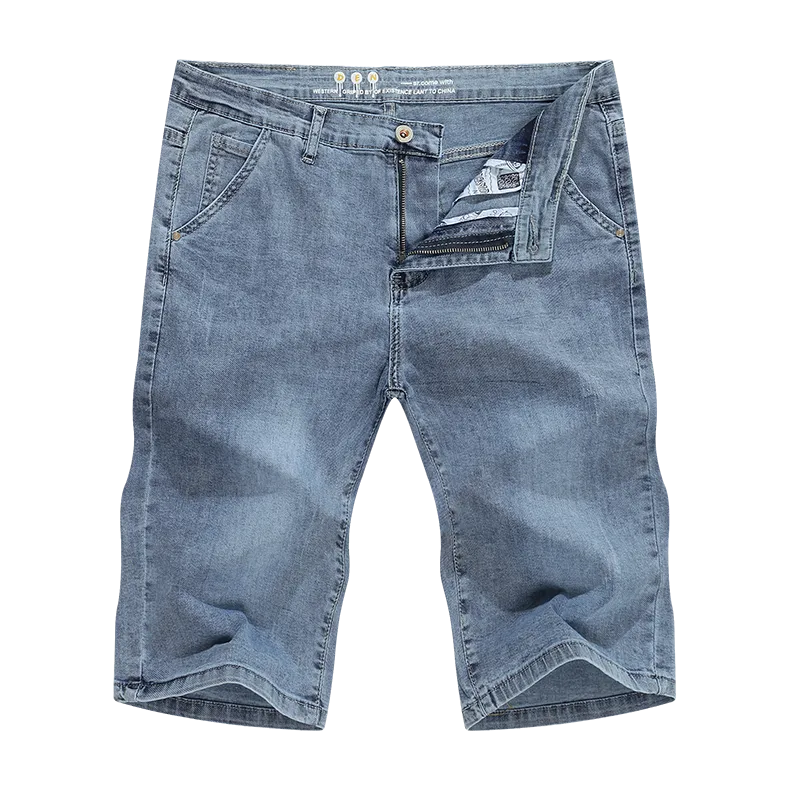 West Louis™ Light Blue Regular Stretchy Denim Shorts