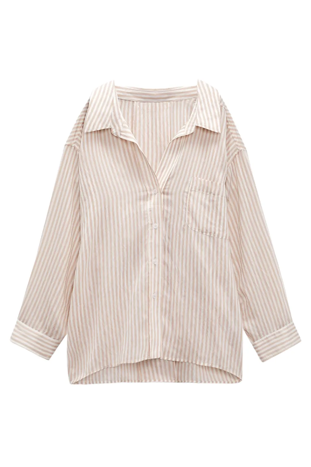 'Wilma' Striped Long-Sleeved Loose Shirt