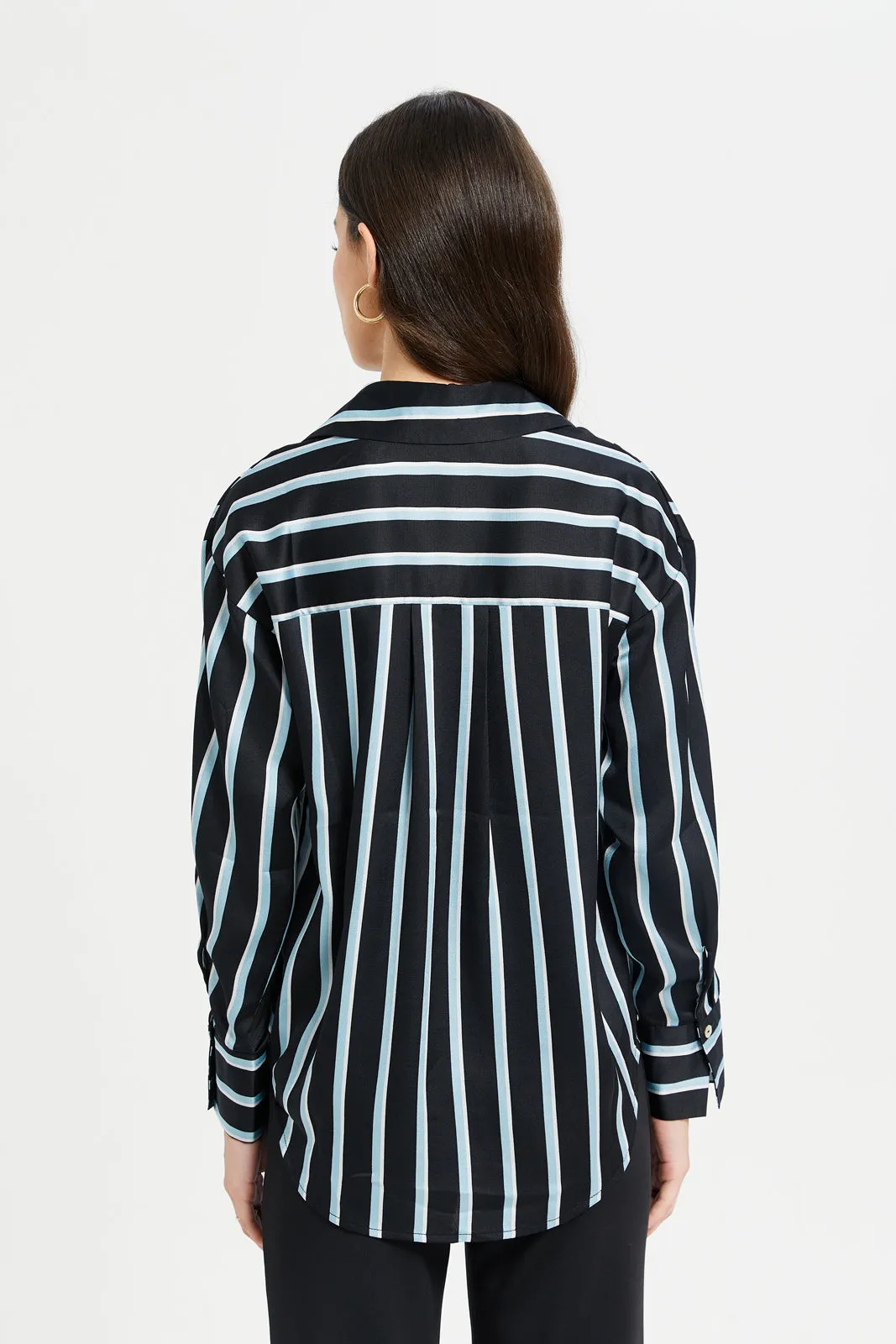 Women Assorted Striped Oversized Shirt