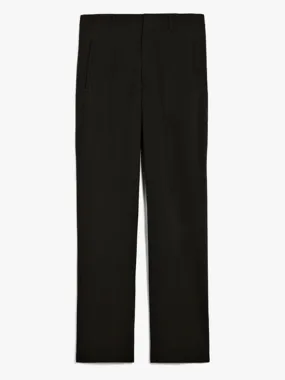 Wool Blend Pleated Trousers